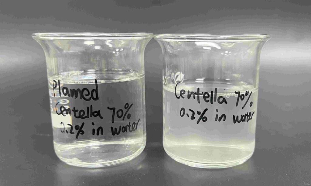 Centella Extract 0.2% in water comparison